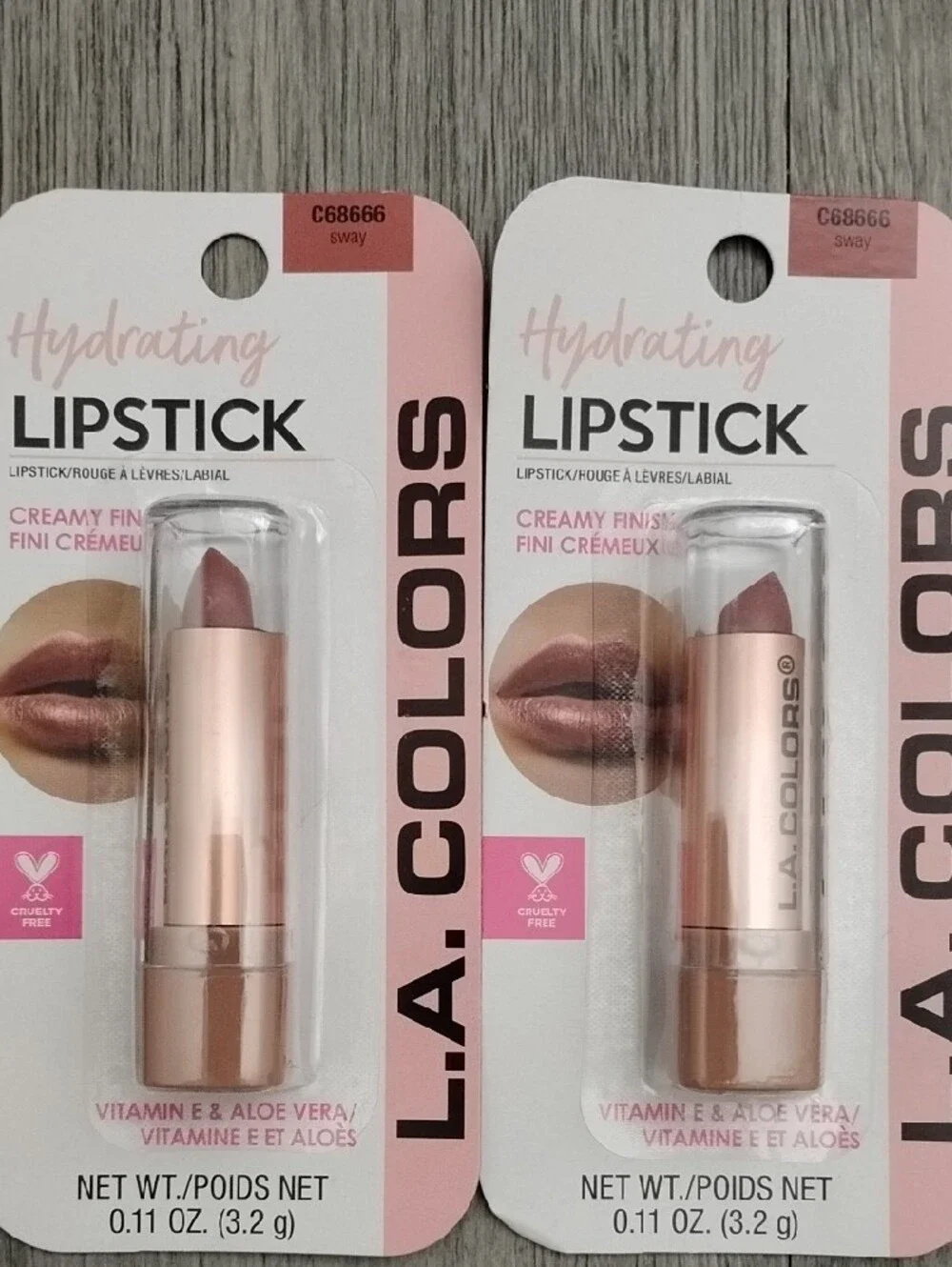 L.A. COLORS Hydrating Lipstick Mix — Red Shades - LOT of 7 NIP